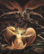Blake, William The Great Red Dragon and the Woman Clothed with the Sun Sweden oil painting artist